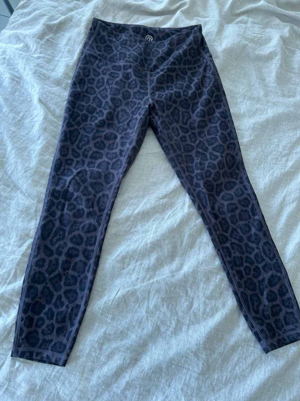 Leopard Print High-Rise Leggings - Black